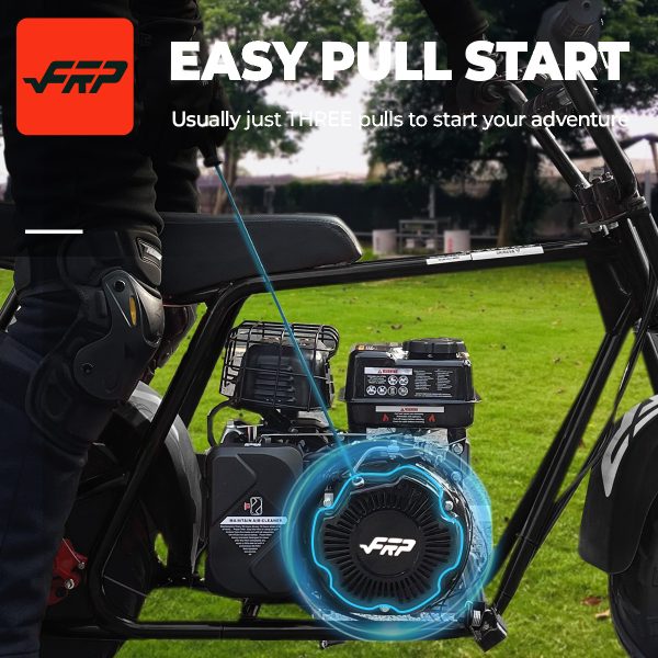FRP GMB100 Mini Bike 99cc 4-stroke Adult Mini Bike For Explorers Gasoline-powered Mini Off-road Bike Motocross Weight Support Up To 220 Lbs 20 Mph No Light And Neck Gaiter - Image 11