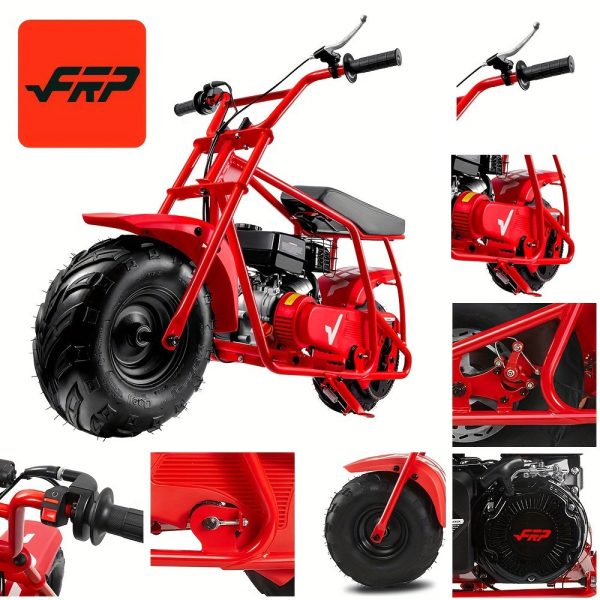 FRP GMB100 Mini Bike 99cc 4-stroke Adult Mini Bike For Explorers Gasoline-powered Mini Off-road Bike Motocross Weight Support Up To 220 Lbs 20 Mph No Light And Neck Gaiter - Image 3