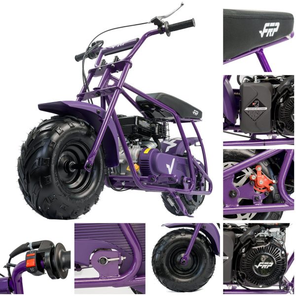 FRP GMB100 Mini Bike 99cc 4-stroke Adult Mini Bike For Explorers Gasoline-powered Mini Off-road Bike Motocross Weight Support Up To 220 Lbs 20 Mph No Light And Neck Gaiter - Image 8