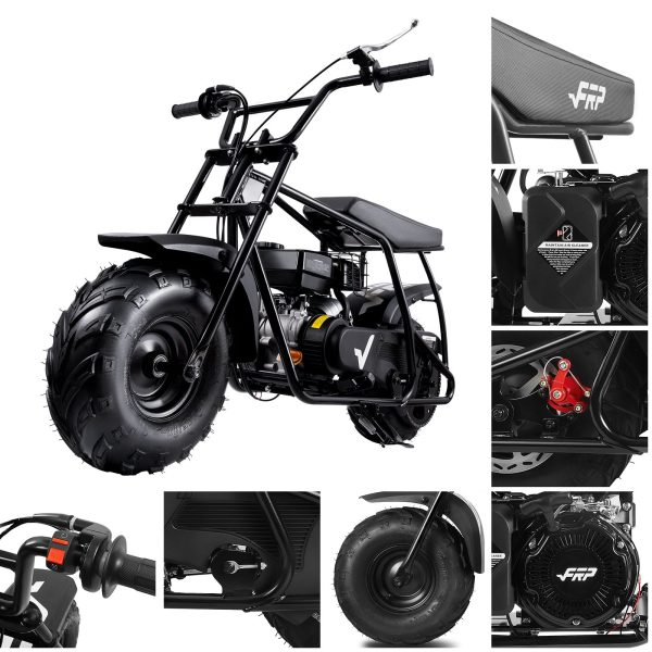 FRP GMB100 Mini Bike 99cc 4-stroke Adult Mini Bike For Explorers Gasoline-powered Mini Off-road Bike Motocross Weight Support Up To 220 Lbs 20 Mph No Light And Neck Gaiter - Image 7