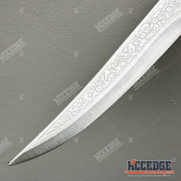 13.25" Wolf Head Pommel Collectible Knife with Non-Sharpened Stainless Steel Blade w/ Scabbard, Fantasy Gift Souvenir Knife, Home Decor Display Collectibles - Image 5