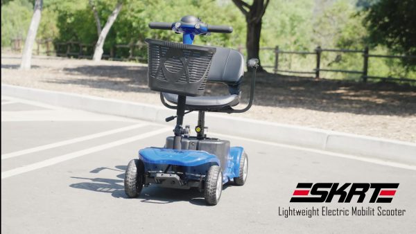 Comfortable & Convenient 10 Miles Long Range 4 Wheel Electric Mobility Scooter w/180W Motor for Seniors, Assemble Required, Up to 300Lbs Capacity, SILVER with Baskets - Image 9