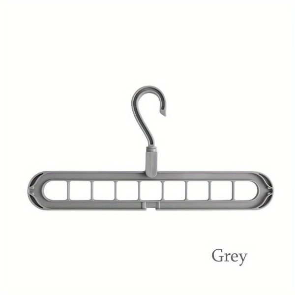 1/2/3pcs Heavy Duty Foldable Plastic Hanger Set - 9-Hole Space Saver For Closet, Wardrobe, Home & Dorm - Premium Organizer, Durable & Versatile Storage Solution - For Homeowners & Students - Ideal for Organizing Clothes & Accessories - Image 8