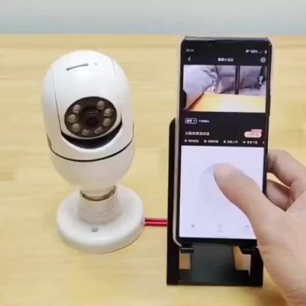 2pcs Smart HD WiFi Bulb Surveillance Camera, 360° Panoramic Monitoring, 1440P HD, with Motion Detection Alerts, Full-Color Day/Night Vision, Remote Two-Way Talk Via Smartphone, Protects Your Home/Yard/Shop Monitoring. - Image 9