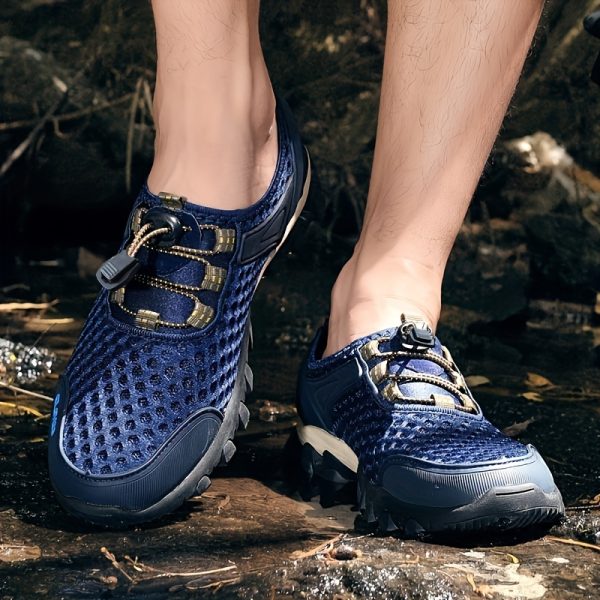 Handcrafted Cold-Adhesive Mesh Shoes - Thick Rubber Soles for Outdoor Casual Sports for Men - Image 13