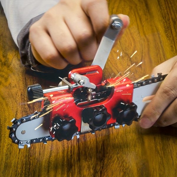 1pc Portable Electric Chainsaw Grinder Tool with Chain Saw Sharpeners and Woodworking Grinding Stones - Image 2