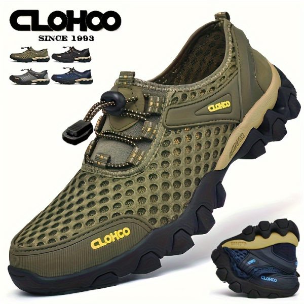 Handcrafted Cold-Adhesive Mesh Shoes - Thick Rubber Soles for Outdoor Casual Sports for Men - Image 2