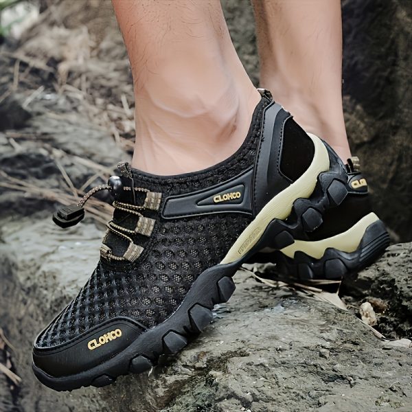 Handcrafted Cold-Adhesive Mesh Shoes - Thick Rubber Soles for Outdoor Casual Sports for Men - Image 14