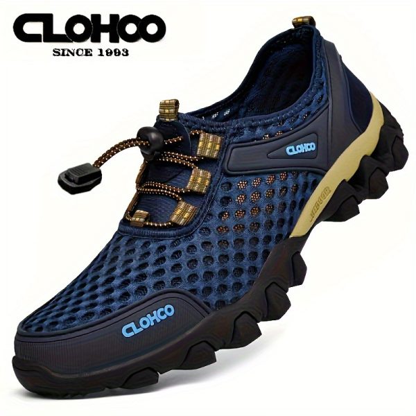 Handcrafted Cold-Adhesive Mesh Shoes - Thick Rubber Soles for Outdoor Casual Sports for Men - Image 9
