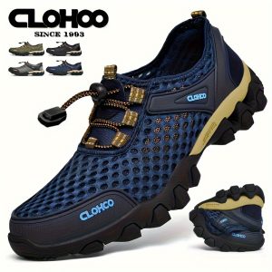 Handcrafted Cold-Adhesive Mesh Shoes - Thick Rubber Soles for Outdoor Casual Sports for Men