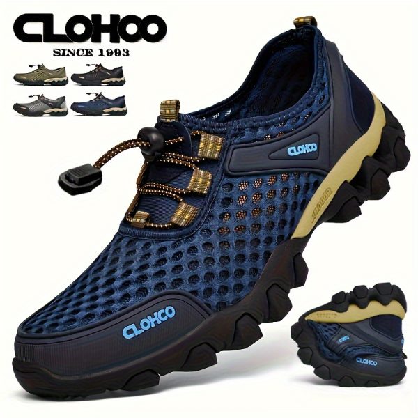 Handcrafted Cold-Adhesive Mesh Shoes - Thick Rubber Soles for Outdoor Casual Sports for Men