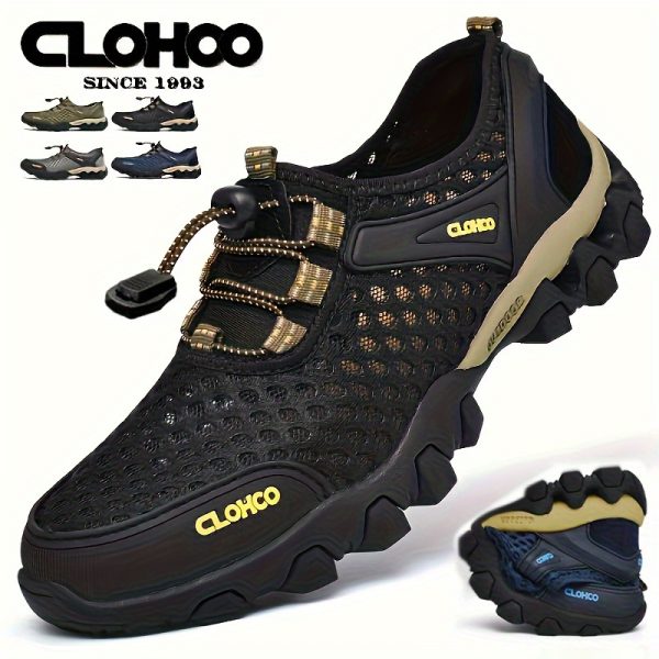 Handcrafted Cold-Adhesive Mesh Shoes - Thick Rubber Soles for Outdoor Casual Sports for Men - Image 3