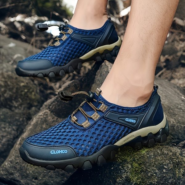 Handcrafted Cold-Adhesive Mesh Shoes - Thick Rubber Soles for Outdoor Casual Sports for Men - Image 12