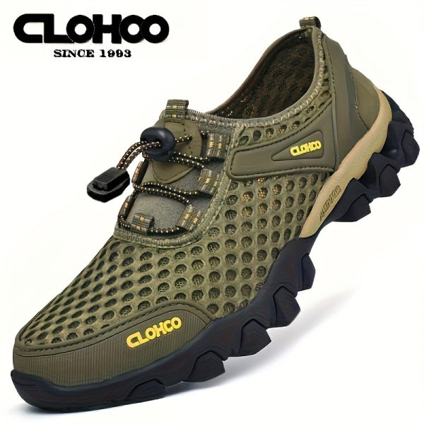 Handcrafted Cold-Adhesive Mesh Shoes - Thick Rubber Soles for Outdoor Casual Sports for Men - Image 5