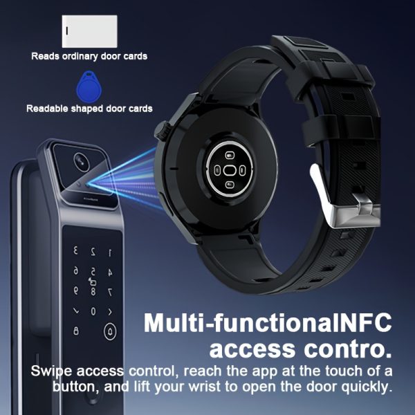 A Business Men's Smartwatch with Wireless Calling, Music, Pedometer, Activity Tracker, Digital Display, Zinc Alloy Case, USB Charging, Rechargeable Lithium Polymer Battery, Compatible with iPhone And Android - Round Dial, Electronic Drive, Perfect Gift Selection! - Image 12