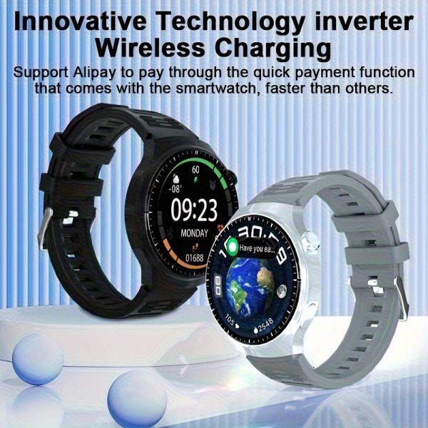 A Business Men's Smartwatch with Wireless Calling, Music, Pedometer, Activity Tracker, Digital Display, Zinc Alloy Case, USB Charging, Rechargeable Lithium Polymer Battery, Compatible with iPhone And Android - Round Dial, Electronic Drive, Perfect Gift Selection! - Image 15