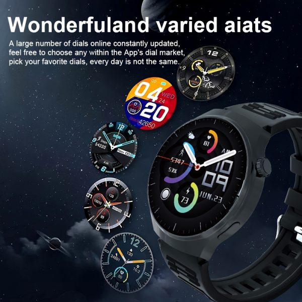 A Business Men's Smartwatch with Wireless Calling, Music, Pedometer, Activity Tracker, Digital Display, Zinc Alloy Case, USB Charging, Rechargeable Lithium Polymer Battery, Compatible with iPhone And Android - Round Dial, Electronic Drive, Perfect Gift Selection! - Image 7