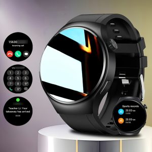 A Business Men's Smartwatch with Wireless Calling, Music, Pedometer, Activity Tracker, Digital Display, Zinc Alloy Case, USB Charging, Rechargeable Lithium Polymer Battery, Compatible with iPhone And Android - Round Dial, Electronic Drive, Perfect Gift Selection!