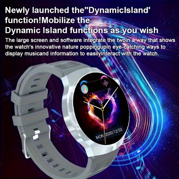 A Business Men's Smartwatch with Wireless Calling, Music, Pedometer, Activity Tracker, Digital Display, Zinc Alloy Case, USB Charging, Rechargeable Lithium Polymer Battery, Compatible with iPhone And Android - Round Dial, Electronic Drive, Perfect Gift Selection! - Image 10