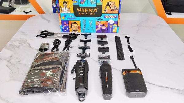 HIENA Professional Hair Clippers and Shaver Set for Men - USB Rechargeable Cordless Haircut Kit with LED Display, 1200mAh Lithium Battery, 3-Speed Adjustable - For Barbers & Home Use - Perfect Gift for Men - Image 11