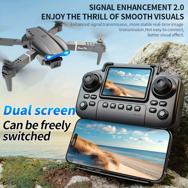 NEW Drone MAX Upgrade Edition Drone with Screen Control, Dual Camera, Obstacle Avoidance, Brushless Motor, Foldable Arms, Ideal for Night Flying, Remote Control with Screen - Image 2