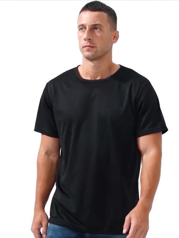 10pcs Men's Breathable Moisture Absorbent Quick Drying Sailor Neck Short Sleeve T-Shirts - Image 7