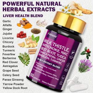 Liver Health Supplement - 28-IN-1 Super Natural Herbal Formula For Liver And Digestion Support - Extra Strength Milk Thistle Extract, Artichoke, Dandelion, Turmeric, 30-Day Supply