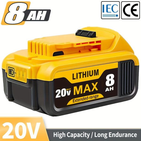 1-2-4 PACK 8.0Ah 20V Replacement For Dewalt 20V Max Battery - Image 3