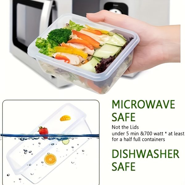 48pcs Food Storage Container Set, Fresh-Keeping Boxes, Easy-to-Secure Lids (24 Lids + 24 Containers)- Airtight Plastic Containers, Suitable For Pantry, Travel, Outdoor Picnics, Kitchen Organization, Comes With Labels And Marker - Image 11