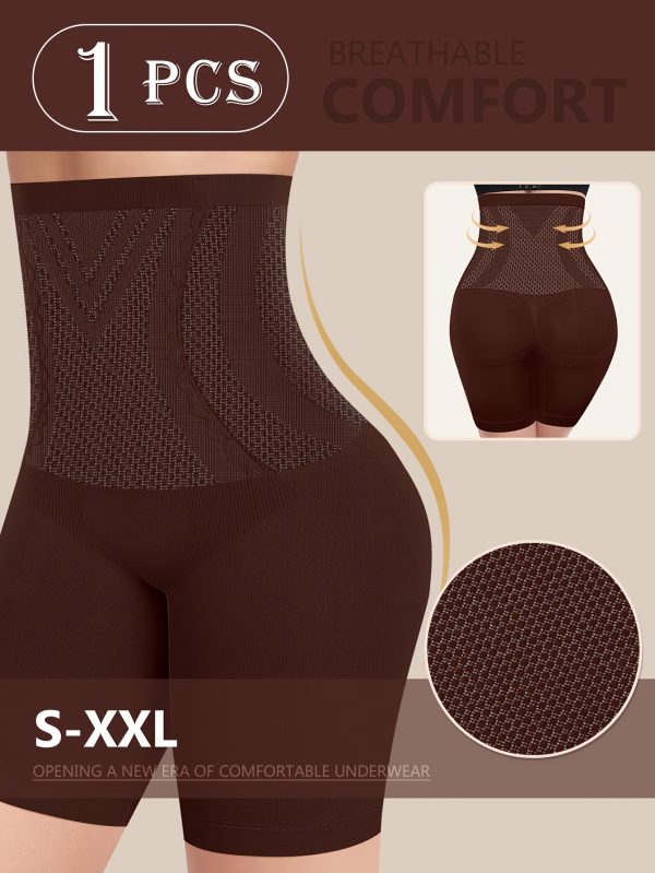 1pc Women'S High-Waist Breathable Comfort Shapewear Boxer Briefs - Seamless, Butt-Lifting, S-XXL Size, Elegant Solid Color Underwear for Everyday & Special Occasions, High Waisted Boxer Shorts, Butt Lifting Underwear, Minimalist Underwear, Comfortable Fit - Image 4