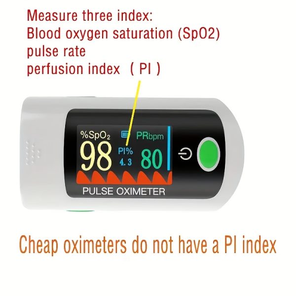 CHANG KUN Digital Fingertip Pulse Oximeter With Blood Oxygen Sensor, Monitor SpO2 And Heart Pulse Rate And Perfusion Index For Home Use Or Sport Battery Powered - Image 11