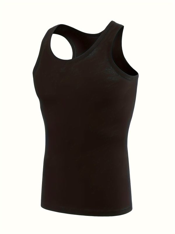 18pcs Men's Quick-Dry Moisture-Wicking Workout Tank Tops - Breathable Sleeveless Gym Shirts for Running, Training, Casual Wear - Assorted Colors (Navy, Black, White, Olive, Burgundy & More), Athletic Apparel | Round Neck Tank Top | Durable Sportswear, Gym Clothes - Image 6