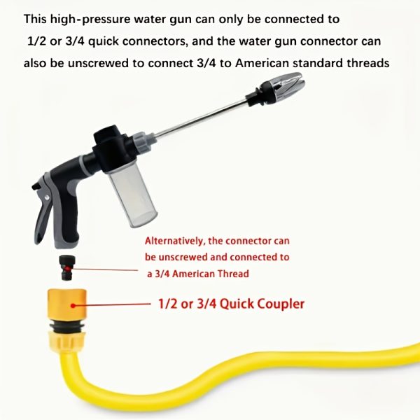 A Handy High Pressure Wash Water Gun With Foam Cannon - Image 7