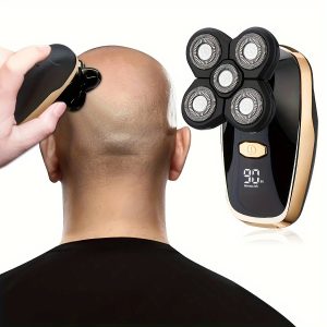 Electric Razor For Men Electric Head Hair Shaver LED Display -  Mens Cordless Rechargeable  Bald Head Razor ,five Blade Electric Shaver