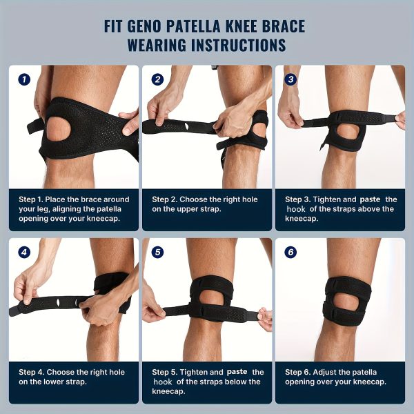 1pc Silicone Patella Knee Brace for Sports And Fitness, Patella Strap Band Sleeve Knee Brace, Essential Workout Knee Strap Knee Pad for Women And Men, Knee Strap Brace for Tennis And Volleyball Training - Image 8