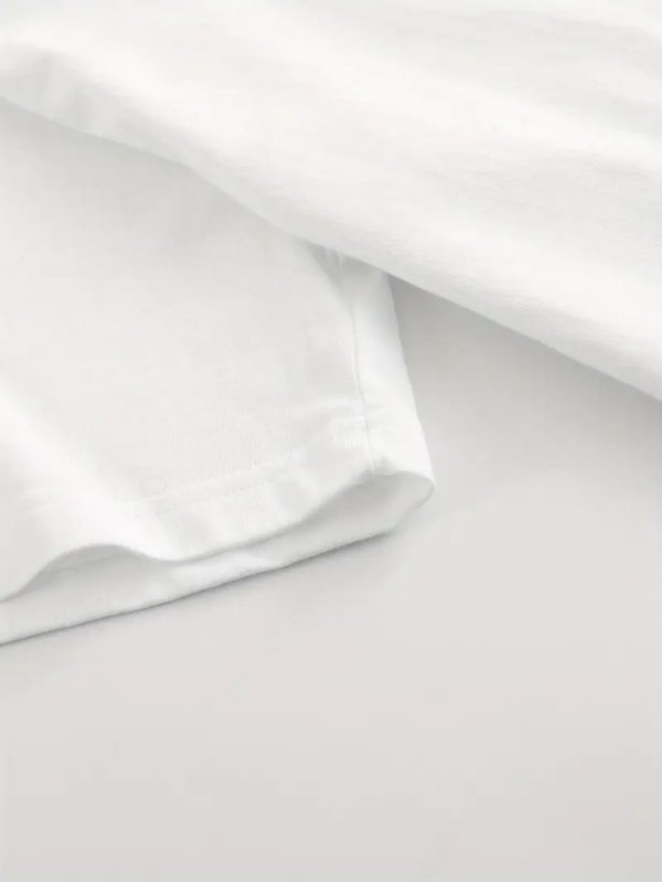 Fashionable Letter Print Women'S Round Neck Pure T-Shirt with a Minimalist Design, Comfortable And Breathable, Suitable for Everyday Casual Wear, Showcasing a Natural Elegant Style, a Must-Have for Summer Parties, Local Shipping. - Image 4