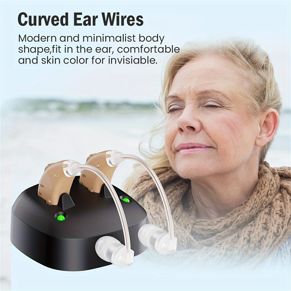 True Hearing Aids (Not Amplifier) for Seniors Rechargeable Hearing Loss Professional with Charging Dock (Beige) - Image 7