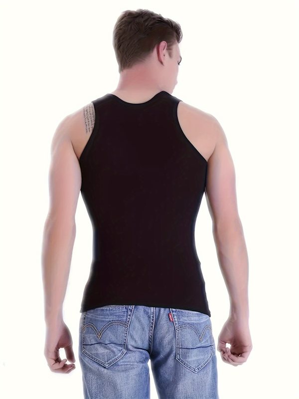 18pcs Men's Quick-Dry Moisture-Wicking Workout Tank Tops - Breathable Sleeveless Gym Shirts for Running, Training, Casual Wear - Assorted Colors (Navy, Black, White, Olive, Burgundy & More), Athletic Apparel | Round Neck Tank Top | Durable Sportswear, Gym Clothes - Image 3