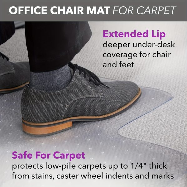 36"x 48" Office Chair Mat For Carpet, - Image 8