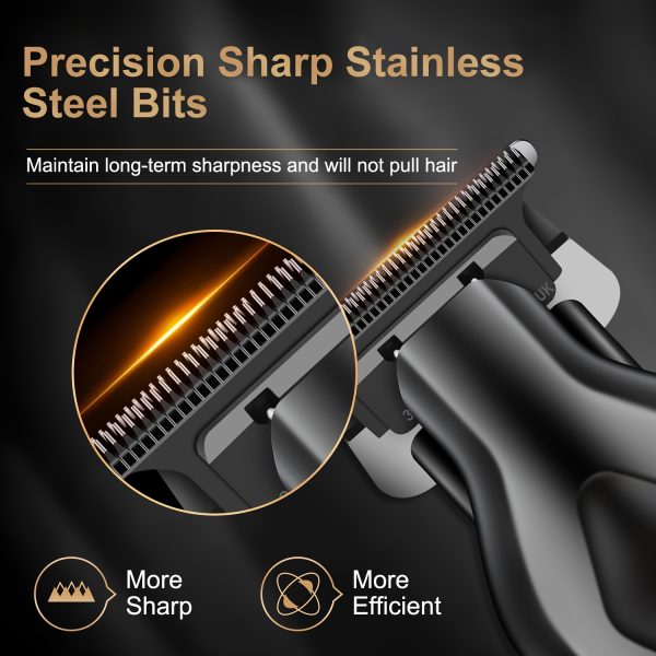 HIAN Professional Men's Hair Clipper Set, USB Charging with LED Display - Includes T-Blade Trimmer, Electric Shaver, Long-Life Battery, Ideal for Barbershops and Home Use, Perfect Holiday Gift, Father's Day Present - Image 7