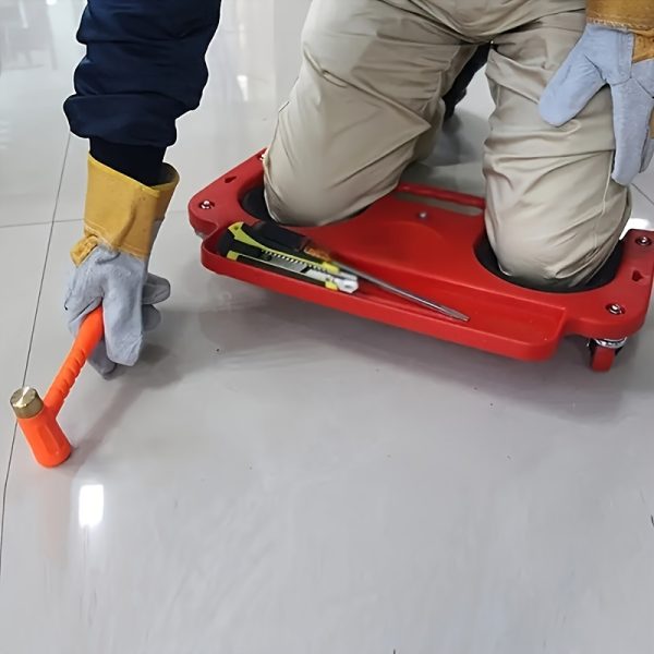 1 Wheeled Rolling Knee Guard Platform, Made Of ABS Material, Multi-functional Built-in Tool Tray, Comfortable Cushioning Kneeling Pad, Suitable for Mechanical Workers, Carpenters, Floor Laying And Car Maintenance - Image 6