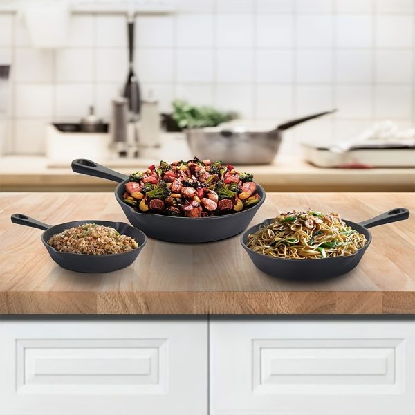 Cast Iron Skillet 3pcs-4pcs and 5pcs Cast Iron Skillet Set - Image 5