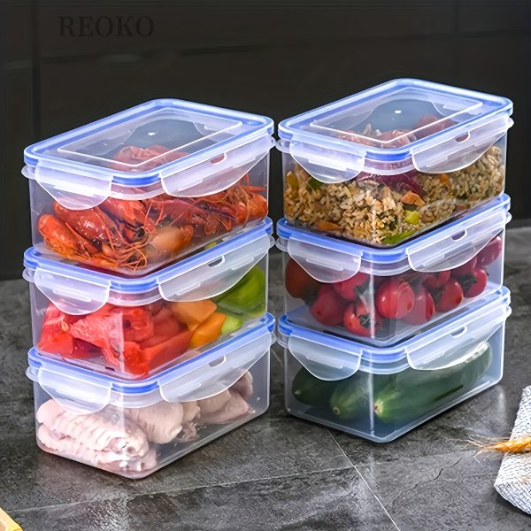 8pcs Multi-Size Transparent Food Storage Containers with Tightly Sealed Lids - Perfect for Fruits, Vegetables, Meat & More - Microwave Safe, Reusable Polypropylene Kit for Kitchen Organization | Sleek Storage Design-The Perfect Gift-Mother's Gift - Image 8
