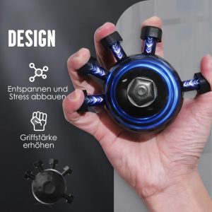 1pc 44-99LB High Intensity Finger & Forearm Strength Trainer - Adjustable Grip Strengthener with Textured Surface for Guitar, Rock Climbing, Athletic Training - Durable Hand Muscle Builder, Perfect Valentine's Gift for Him (Blue/Pink/Black), Grip Strength Trainer