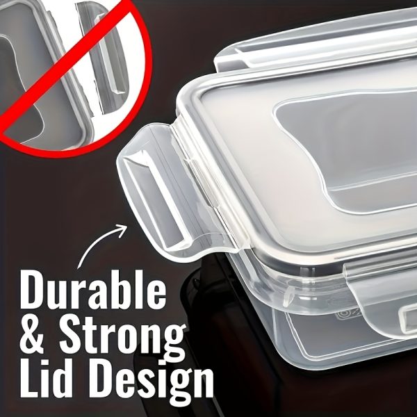 48pcs Food Storage Container Set, Fresh-Keeping Boxes, Easy-to-Secure Lids (24 Lids + 24 Containers)- Airtight Plastic Containers, Suitable For Pantry, Travel, Outdoor Picnics, Kitchen Organization, Comes With Labels And Marker - Image 8