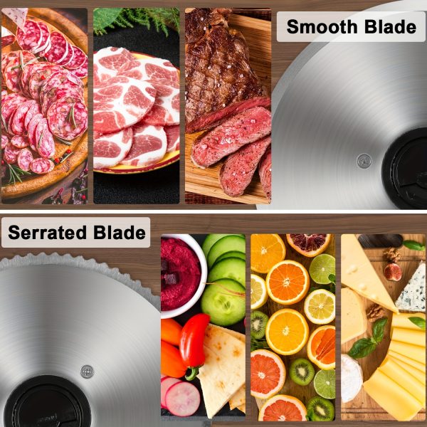 Stainless Steel Electric Meat Slicer with Youngsters Lock, - Image 8