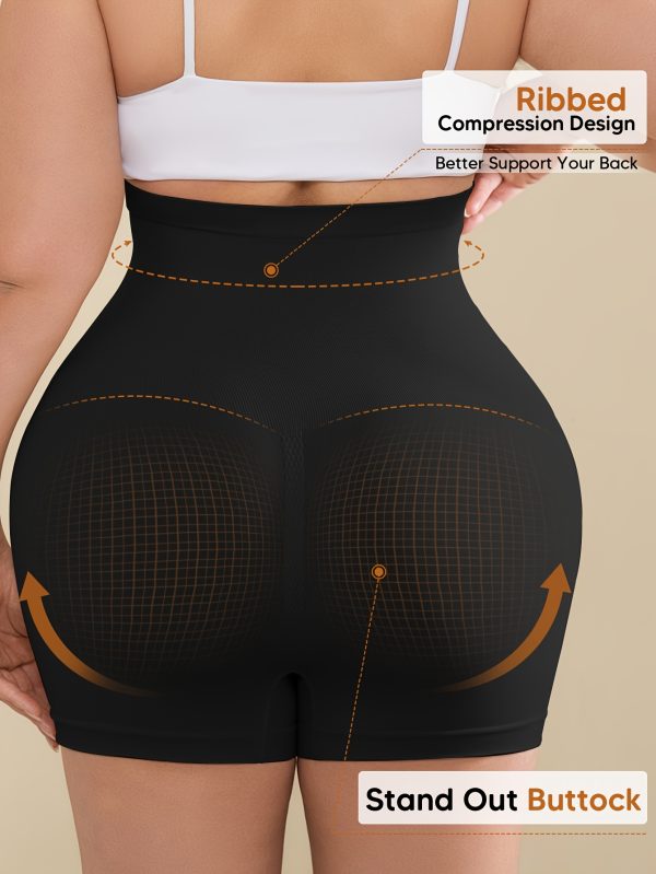 Women'S High-Waist High-Stretch Belly Support Fabric with Abdominal Functionality, Ribbed Back Support Maternity Shorts, Comfortable and Breathable Suitable for the Full Pregnancy Cycle, Maternity Clothing|Breathable Fabric|Elastane Fabric - Image 4