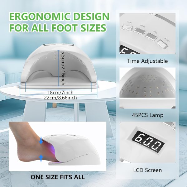 KTS Laser Device For Toenail Fungus Treatment- 15x 470nm Blue Light & 30x 650nm Red Light Therapy | Treats All Affected Nails At Once | Home Use - Image 3