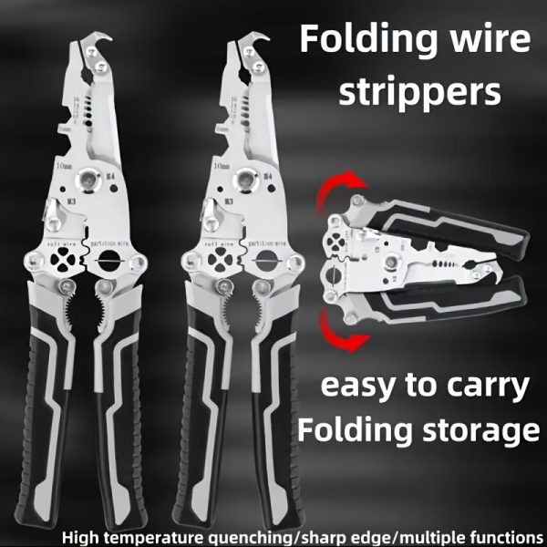 1PC18-in-1 Foldable Wire Stripper Manual Tool - Image 7