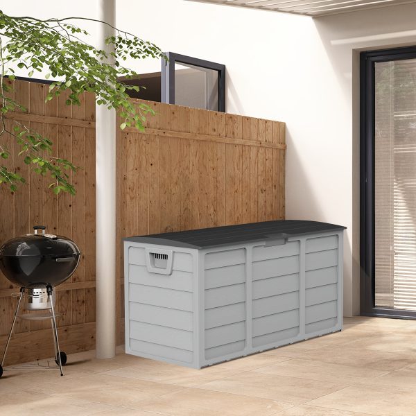 75 Gallon Resin Deck Storage Box with Handles, Storage Container for Home, Kitchen, Retail Stores, And Merchandise Organization, Box, Cabinet, Rack for Outdoor Storage - Image 5